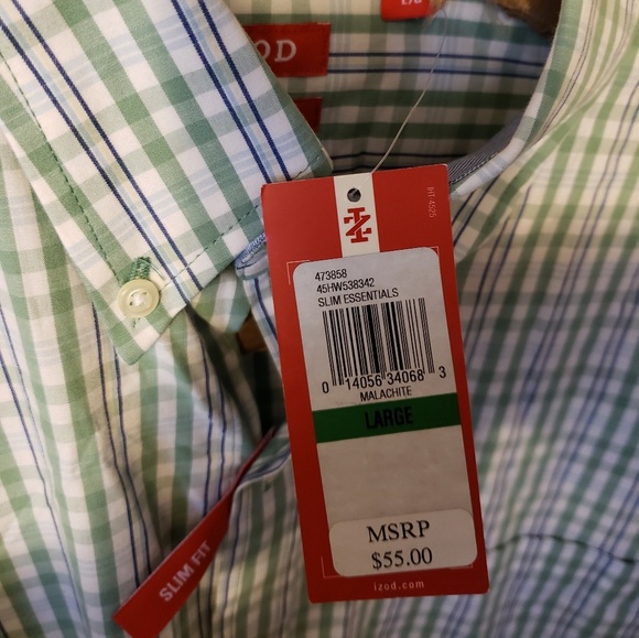 NWT's IZOD Mens Button Down - Picture 5 of 5